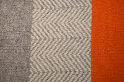 Luxury Mens Hand Made - Burnt Orange Light Grey