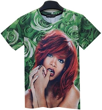 Unisex Floral Green Rihanna Shirt Clothing Women Men Plus Size