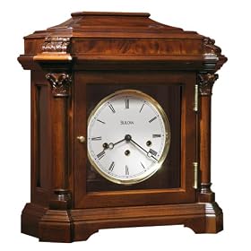 Bulova Charleroi 8-day Key Wound Mantel Clock - B5505 by Bulova