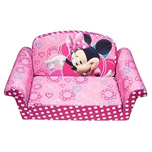Marshmallow Children's Furniture - 2 in 1 Flip Open Sofa - Disney's Minnie Mouse Bow-Tique