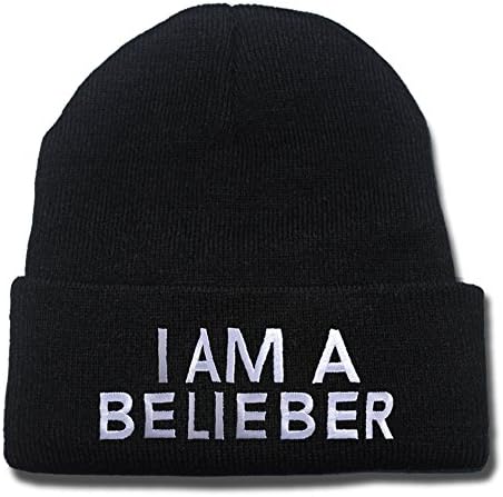 XINMEN I Am A Belieber Logo Beanie Fashion Unisex Embroidery Beanies Skullies Knitted Hats Skull Caps