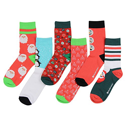 Premium Fun and Colorful Holiday Crew Socks in Custom Gift Box