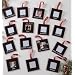 Pack of 12 Holiday Cheer Black Board 2" x 2" Picture Frame Christmas Ornaments