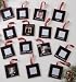 Pack of 12 Holiday Cheer Black Board 2" x 2" Picture Frame Christmas Ornaments