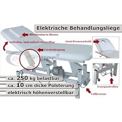 11937 Elektrische Therapieliege Ruheraumliege Massageliege Behandlungsliege in wei�