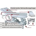 11937 Elektrische Therapieliege Ruheraumliege Massageliege Behandlungsliege in wei�