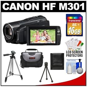 Canon Vixia HF M301 Flash Memory Full 1080 HD Digital Video Camcorder with 16GB Card +... by Canon