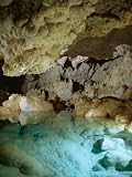 Art Palmer at Lake of the Clouds in Carlsbad Caverns Lower Cave National Geographic Collection Photographic Poster Print by Stephen Alvarez, 12x16