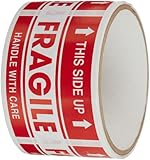 TapeCase "Fragile, This Side Up" Label - 50 per pack (1 Pack)