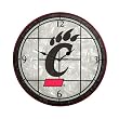 Cincinnati Bearcats 12in Art Glass Clock NCAA College Athletics Fan Shop Sports Team Merchandise
