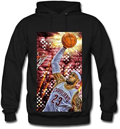 QILEI Fashion Printing Customized LeBron James Men's Classic Hoodie Sweatshirt XX-Large Black
