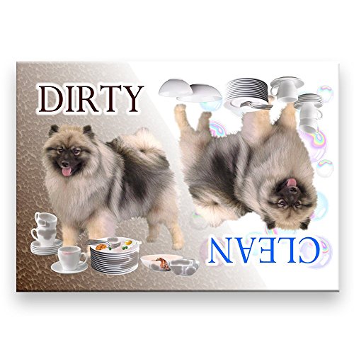 Keeshond Clean Dirty Dishwasher Magnet