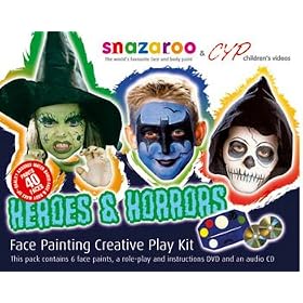 Snazaroo Heroes and Horrors Face Painting Kit with DVD