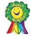 Creative Teaching Press Adhesive Smiling Ribbon Rewards - Happy Birthday - 3 x 3 1/2 in - Pack of 36