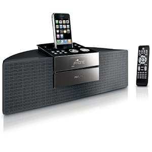 Philips DCM 250 Bassreflex-Lautsprechersystem (UMW-/MW-Tuner, USB 2.0) f�r Apple iPhone, iPod