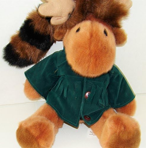 DAVY CROCKETT MOOSE Green Suede Coat Stuffed Animal Plush Toy Raccoon Hat Big ELK Papel Gift