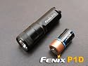 Fenix P1D Black 3 Watts Digital CR123A Luxeon LED Flashlight (5 Output levels, 70 Lumens)