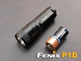 Fenix P1D Black 3 Watts Digital CR123A Luxeon LED Flashlight (5 Output levels, 70 Lumens)