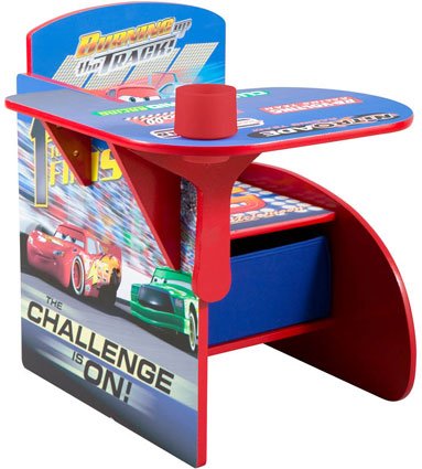 Disney Cars Chair Desk with Pull out under the Seat Storage Bin