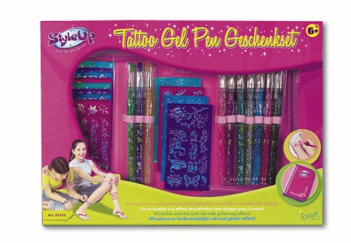 Childrens Toyshop  Spielwaren : Joker AG 1366 - STYLE UP Tattoo Gelstifte Geschenk-Set