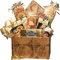 Classic Globe Gourmet Food and Snacks Gift Basket - Gift Box