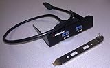 Biostar USB 3.0 Aluminum Front Panel CABLEUSB30 - Black