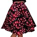 Fancyqube(TM) Women Pleated Vintage Skirts Floral Print Midi Skirt