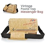 CaseCrown Vintage Postal Tag Messenger Bag for the Canon Rebel XS 10.1MP Di ....