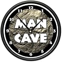 MAN CAVE ~Wall Clock~ sports man room garage sign gift
