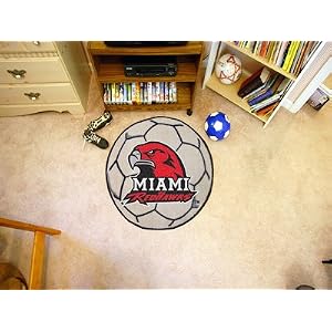 Fanmats Miami OH Redhawks Soccer Ball-Shaped Mats