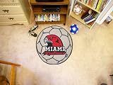 Miami Ohio Redhawks NCAA Soccer Ball Round Floor Mat (29)