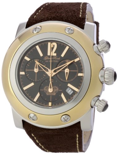 Glam Rock Men's GRD10136BG Miami Chronograph Brown Suede Watch