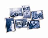 Umbra Flo 6-Photo Frame, 4-by-6-Inch, Nickel