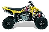 Ed Hardy AMR Racing Suzuki LTR 450 2005-2011 ATV Quad Graphic Kit - love Kills Slowly: Yellow