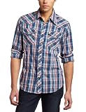 True Religion Mens Plaid Western Shirt, Jefferson, Large