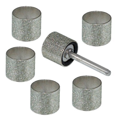 6pc 1/2" Diamond Sanding Drums Fits Dremel Glass Tile Stone Power