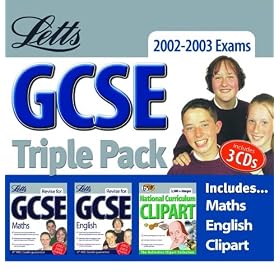 Letts GCSE 2002-2003 Exams Triple Pack: English, Maths, Clipart
