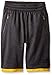 adidas Boys' Big French Terry Streetball Short, Dark Grey/EQT Yellow, Small