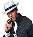 Wiseguy Hat - White with Black Band Adult
