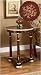 Folk Art Accent Table with 3 Column Base