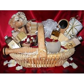 Filled with Rose Petals Spa Gift Basket