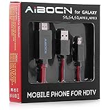 Aibocn 6.5 Feet 11 Pin Micro USB to HDMI Adapter Cable 1080P HDTV for Samsung Galaxy S5, S4, S3, Note 3, Note 2, Galaxy Tab 3 8.0, Tab 3 10.1, Tab Pro, Galaxy Note 8, Note Pro 12.2(NOT for Tab 3 7.0, Note 10.1, Note 3 N9008V)