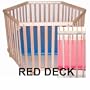 6 Sided Playpen - Red Deck with Plaid Pad by Kettler