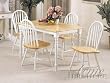 Farmhouse Natural/White Finish 5pc Dining Table Set