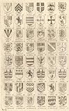 2.75 inch x 2 inch (7.5 x 5cm) Acrylic Fridge Magnet Wenceslaus Hollar - Arms of knights of the Garter 2