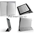 Invision� GREY iPad 2 Smart Case CoverTM - Full Grade leather (PU) with Satin Inner Cloth - PREMIUM QUALITY & SUPERIOR DESIGN FEATURES, AUTO SLEEP/WAKE FUNCTION AS STANDARD.