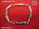 BRACELET EN ARGENT RHODIE 042403