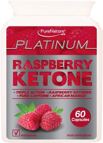 Triple Strength Raspberry Ketone Extreme Platinum Blend - High Performance Body Fat Fighter Slimming Pills with 300mg Pure Raspberry Ketones, 200mg Pure Caffeine and 100mg Pure African Mango-Vegetarian Capsules- One Month's Supply
