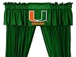 NCAA Miami Hurricanes - 5pc Jersey Drapes Curtains and Valance Set