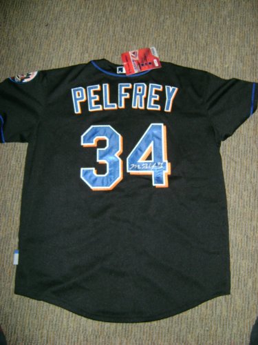 MIKE PELFREY AUTOGRAPHED NEW YORK METS JERSEY W/PROOF